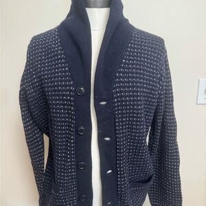 J. Crew Navy and Cream Knit Sweater